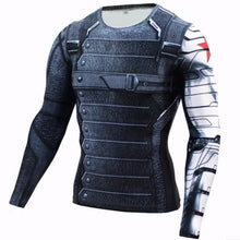 Load image into Gallery viewer, 2017 Marvel Superhero Winter Soldier Bucky 3D Men T Shirt Fitness Crossfit T-Shirt Long Sleeve Compression Shirt Mens MMA